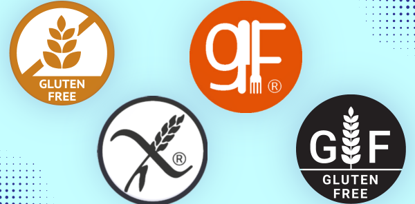 Gluten-free logos for people with coeliac disease