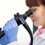 Instrument for endoscopy in the hands of a doctor